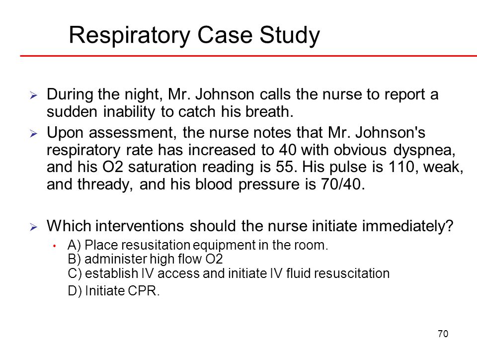 Respiratory therapy case studies